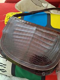 Borsa vintage in pelle esotica