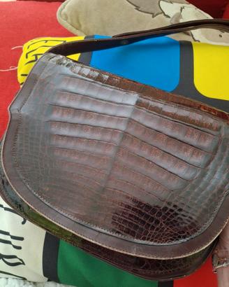 Borsa vintage in pelle esotica