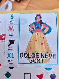Carnevale costume Biancaneve xl 10/11 anni
