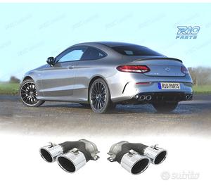 TERMINALI SCARICO MERCEDES W205 C205 14- LOOK C43 