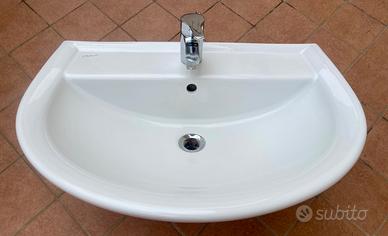 Lavandino lavabo ceramica, miscelatore,colonna.