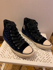 Converse nere outlet velluto