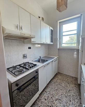 Mobilio cucina bianca con elettrodomestici 