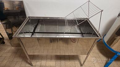 Banco per disopercolare inox  104x51x42 cm 