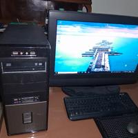Pc con Win10, Office + monitor tastiera mouse cavi