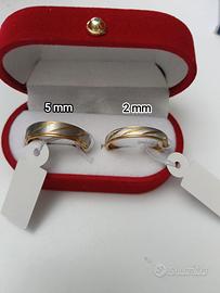 SAN VALENTINO COPPIA FEDI NUZIALI DESIGN DIAGONAL 