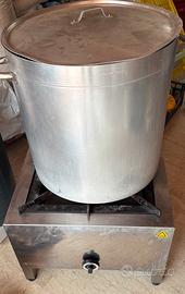 Bruciatore a gas Amitek e pentolone