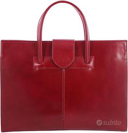 Borsa cartella donna a mano e tracolla