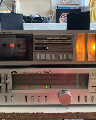 Sintoamplificatore JVC e piastra a cassette TEAC