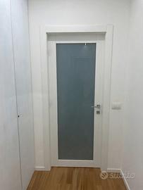 Porta battente vetro 80x120 ivera bianco matrix