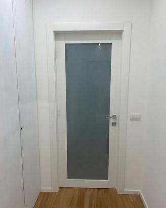 Porta battente vetro 80x120 ivera bianco matrix