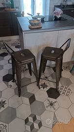 2 Sgabelli metallo stile industrial