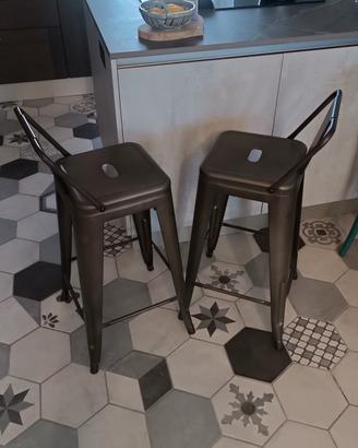 2 Sgabelli metallo stile industrial
