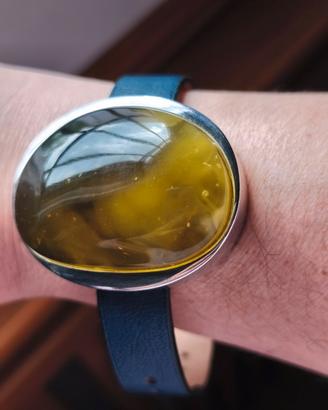 Esclusivo Bracciale-Gioiello in Argento 925 e Ambr