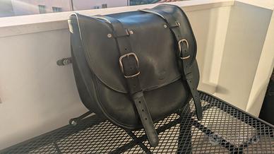 Borsone cuoio WILD HOG moto- Hand Made
