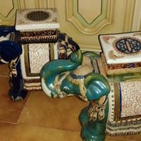 Elefanti in ceramica smaltata 