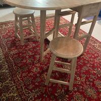 Scrivania con ribaltina in legno bianco