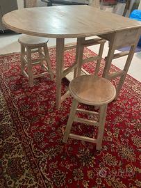 Scrivania con ribaltina in legno bianco