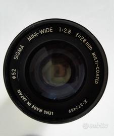Obiettivo    f = 28 mm  SIGMA  per PENTAX 