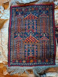 2 Tappetini scendiletto Afgani   – 59 x 42 cm