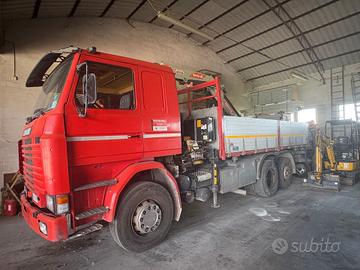 Scania 3 Assi Ribaltabile + Gru PM 10023 + Jib