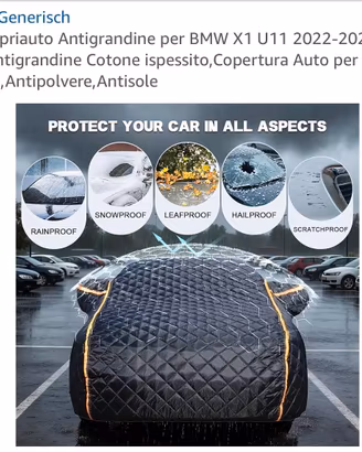 Telo copertura  BMW X1 antigrandine antipioggia