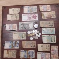 Lotto banconote lire italiane originali e monete