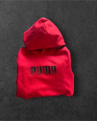 Felpa Puma Rossa Cappuccio Ragazzo 15-16 Anni