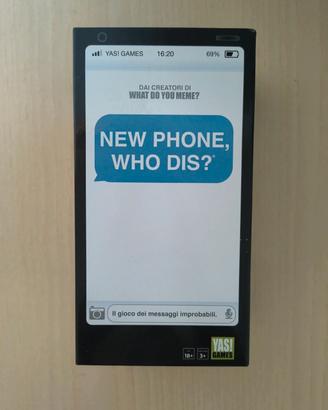gioco di carte new phone who dis