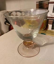 Set 6 calici Sophia coppa piede rosa