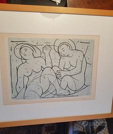 Felice Casorati incisione le mondine 1962