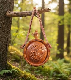 borraccia in legno vintage 