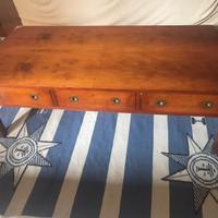 Mobile basso teak con tre cassetti