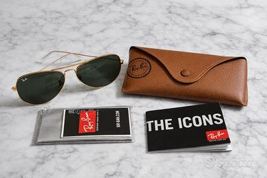 Ray-Ban Aviator RB30248 Oro, lenti verdi come nuov