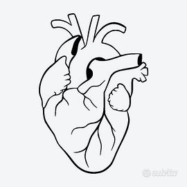 Tatuaggio Temporaneo - Cuore Anatomico - tattoo