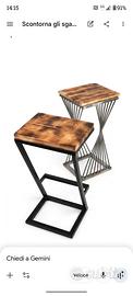 sgabello artigianale