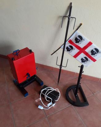 Girarrosto artigianale SUPER (rosso fuoco )