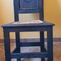 Sedie artigianato sardo antico