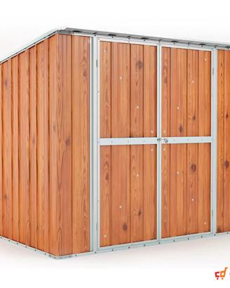 Casetta in lamiera box Acciaio 231x175 fin legno