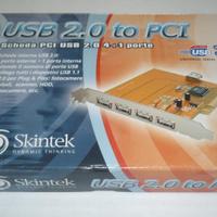 Scheda vintage Skintek con 4 porte USB 2.0 to PCI
