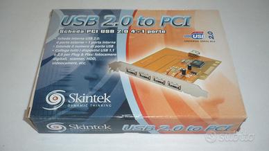 Scheda vintage Skintek con 4 porte USB 2.0 to PCI