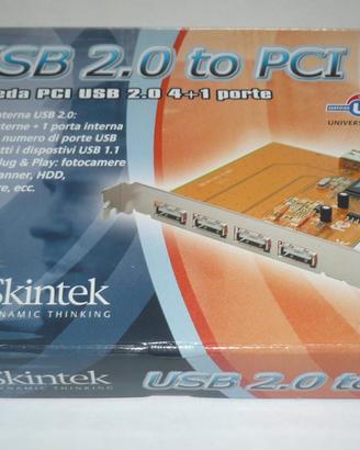 Scheda vintage Skintek con 4 porte USB 2.0 to PCI
