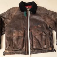 Giubbotto vintage Iceberg tipo montone pelle TG 52