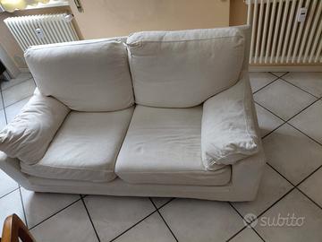 Divano in tessuto 3 posti beige chiaro