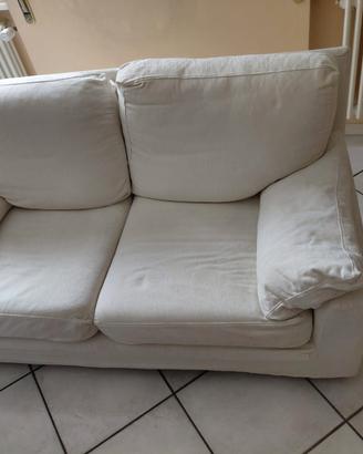 Divano in tessuto 3 posti beige chiaro