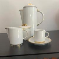 Set caffè porcellana Bavaria con profilo oro