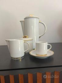 Set caffè porcellana Bavaria con profilo oro