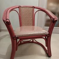 tavolo e 4 sedie in rattan