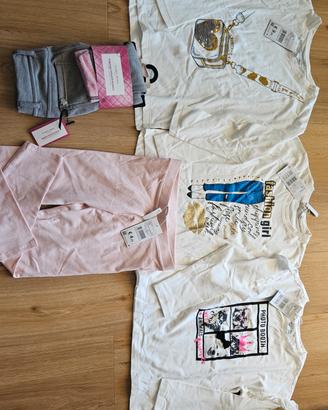 Set/lotto/kit abbigliamento bambina 7/8anni nuovo 