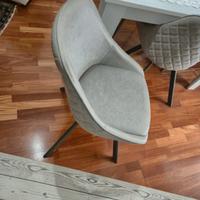 Sedie Pelle Grigio - Bilbao